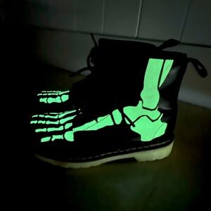 Dr. Marten Delaney Skelly Glow in the Dark Skeleton Boot